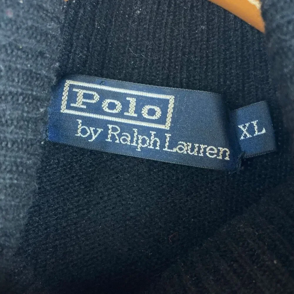 Vintage RARE Polo Ralph‎ Lauren Turtleneck Sweater 100% Lambswool Suicide Skier